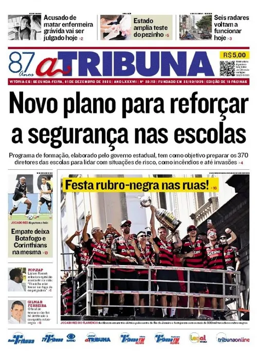 
          Imagem ilustrativa da imagem Confira os destaques do jornal A Tribuna desta segunda-feira
          