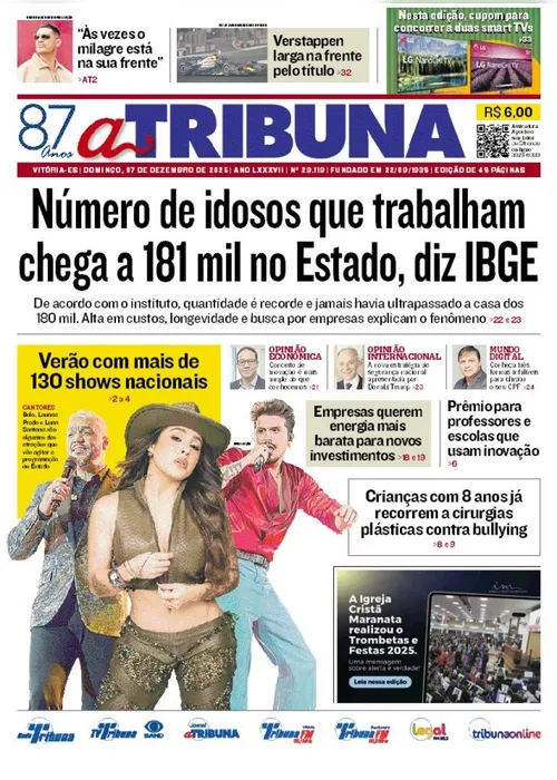 
          Imagem ilustrativa da imagem Confira os destaques do jornal A Tribuna deste domingo
          
