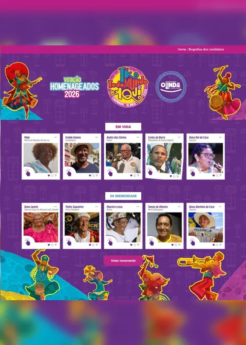 
          Imagem ilustrativa da imagem Herança das ladeiras: veja quem são os candidatos ao Carnaval de Olinda e vote
          