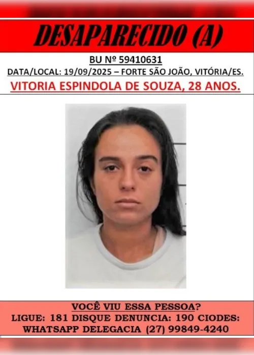 Imagem ilustrativa da imagem Polícia investiga desaparecimento de jovem em Vitória