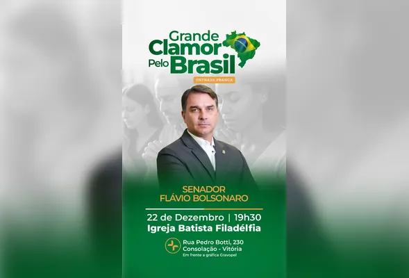 Flávio Bolsonaro é presença confirmada em evento