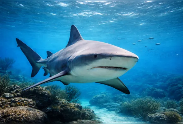 Tubarão cabeça-chata, o mais comum na orla pernambucana. O que deu a mordida fatal em Davidson Dantas pesava 400 quilos