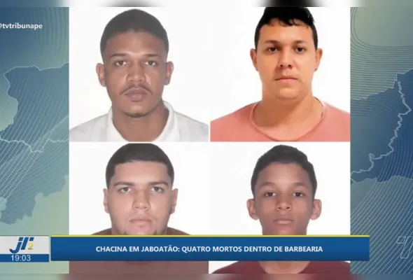 Imagem ilustrativa da imagem Quatro jovens são assassinados em barbearia lotada em Jaboatão