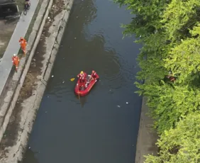 Imagem ilustrativa da imagem Bombeiros localizam corpo de homem desaparecido no canal do Arruda