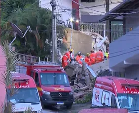 Imagem ilustrativa da imagem Desabamento em prédio que abrigava lar para idosos deixa um morto e feridos em BH; há soterrados