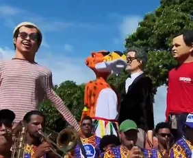Imagem ilustrativa da imagem Estrelas de ‘O Agente Secreto’ viram bonecões no carnaval de Olinda