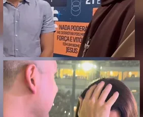 Imagem ilustrativa da imagem Frei Gilson recebe João Campos e Raquel Lyra na Arena Pernambuco