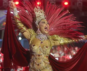 Imagem ilustrativa da imagem Juliana Paes disse que pai com Alzheimer ‘previu’ volta dela para Viradouro no carnaval