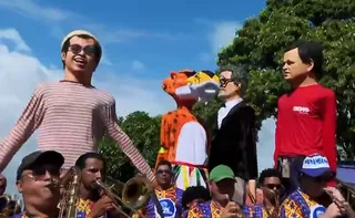 Imagem ilustrativa da imagem Estrelas de ‘O Agente Secreto’ viram bonecões no carnaval de Olinda