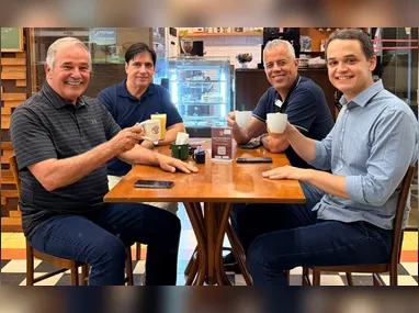 Renzo Mendes e o presidente estadual do Podemos, Gilson Daniel