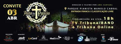 
          Imagem ilustrativa da imagem Auto da Paixão de Cristo: reveja o espetáculo apresentado na TV Tribuna/Band
          