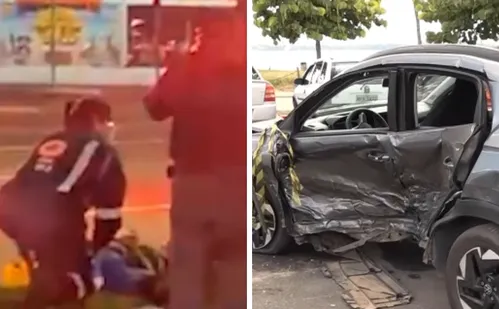 
          Imagem ilustrativa da imagem Casal fica preso às ferragens em acidente na Praia de Camburi, em Vitória
          