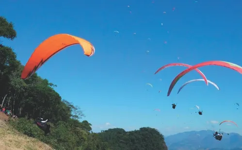 
          Imagem ilustrativa da imagem Competição de parapente colore o céu de Castelo com pilotos de 22 países
          