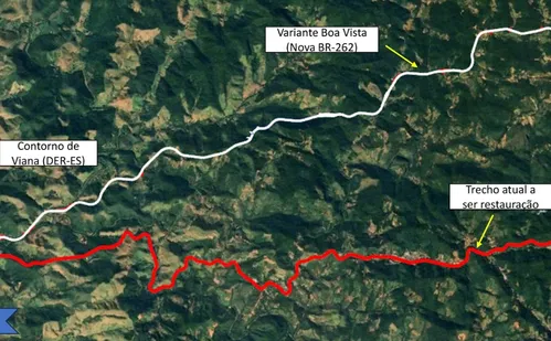 
          Imagem ilustrativa da imagem Desapropriação de terrenos para duplicar a BR-262 começa em maio
          