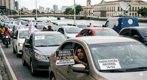 
          Imagem ilustrativa da imagem Entregadores e motoristas por apps mobilizados contra votação de Projeto de Lei
          