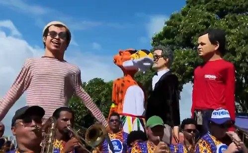 
          Imagem ilustrativa da imagem Estrelas de ‘O Agente Secreto’ viram bonecões no carnaval de Olinda
          