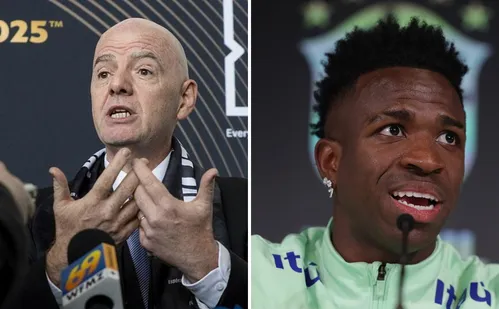 
          Imagem ilustrativa da imagem Infantino pede fim do racismo após caso com Vini Jr
          