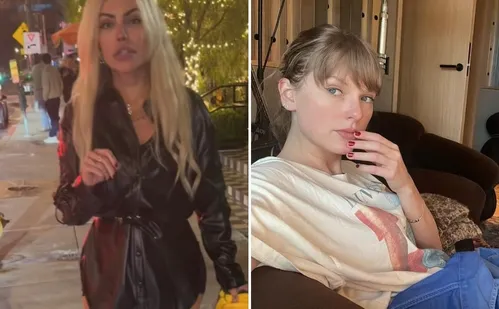 
          Imagem ilustrativa da imagem Liziane Gutierrez para carro de Taylor Swift e é retirada por seguranças
          