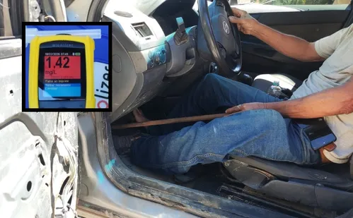 
          Imagem ilustrativa da imagem Motorista embriagado é preso dirigindo com cabo de vassoura na BR-262 no ES
          