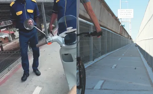 
          Imagem ilustrativa da imagem Motos elétricas barradas na ciclovia da Terceira Ponte
          