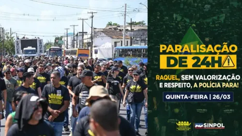 
          Imagem ilustrativa da imagem Polícia Civil de PE fará paralisação por 24 horas nesta quinta-feira (26)
          