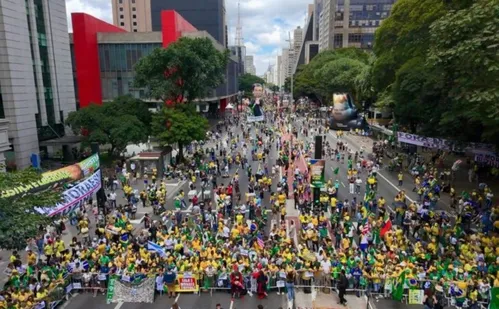 
          Imagem ilustrativa da imagem Primeiro ato bolsonarista do ano leva manifestantes para Avenida Paulista
          