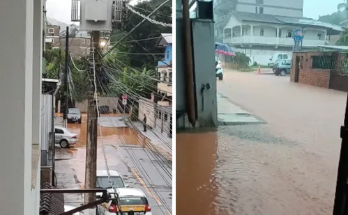 
          Imagem ilustrativa da imagem Temporal no ES alaga ruas e forma “cachoeira” na BR-262, em Venda Nova
          