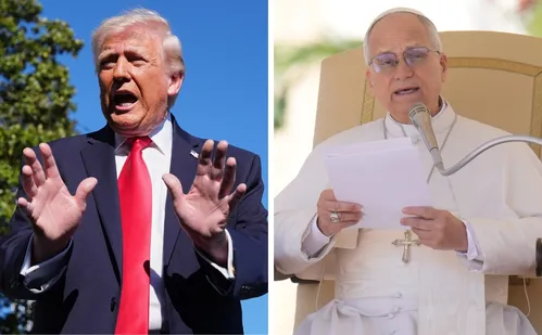 
          Imagem ilustrativa da imagem Trump ataca Leão 14: 'Não quero um papa que critica o presidente dos EUA'
          