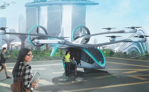 
          Imagem ilustrativa da imagem Veículo voador da Eve Air Mobility já fez 50 viagens de teste
          