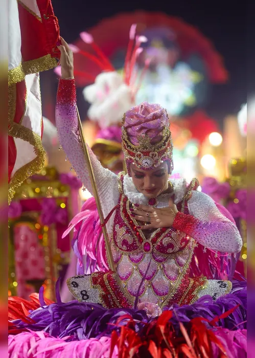 
          Imagem ilustrativa da imagem Desfile das campeãs do carnaval do Rio: onde a bandeira das escolas é mais do que um adereço
          