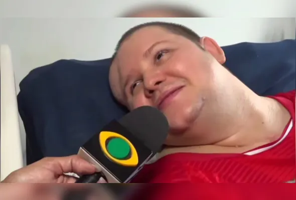 Lucas Lyra em entrevista à TV Tribuna após a prisão do homem que tentou matá-lo