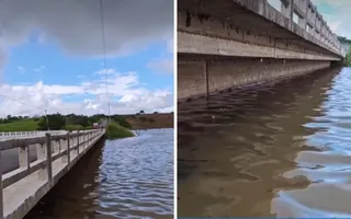 Imagem ilustrativa da imagem Risco de transbordo na Barragem de Carpina fecha Ponte do Cumbe na rodovia PE-50