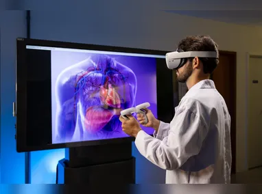 Flávio Nogueira, diretor da LS Nogueira, apresenta maquete da usina de oxigênio que será instalada no Hospital
Apóstolo Pedro em Mimoso do Sul