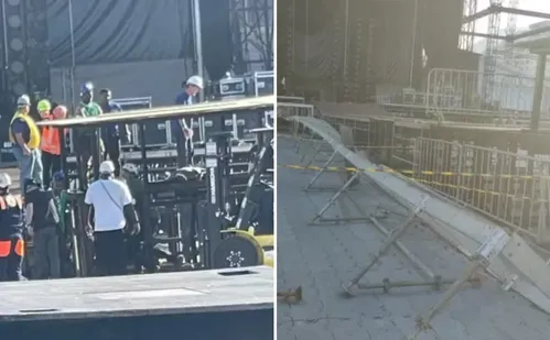 
          Imagem ilustrativa da imagem Trabalhador morre após acidente durante montagem de palco de Shakira no Rio
          