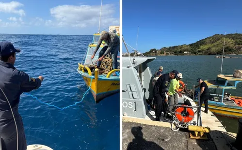 
          Imagem ilustrativa da imagem Três pescadores são resgatados após ficarem à deriva por dois dias no litoral do ES
          