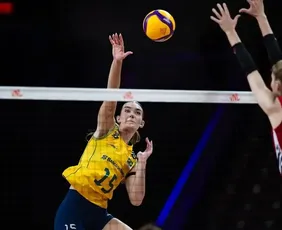 Imagem ilustrativa da imagem Brasil perde para Alemanha e fica sem invencibilidade e liderança na VNL