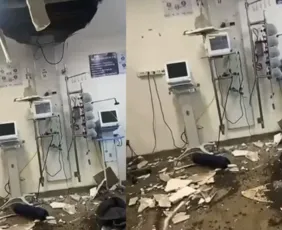 Imagem ilustrativa da imagem Forro do teto desaba e paciente é atingida no Hospital da Restauração
