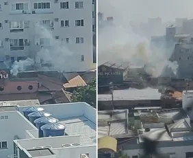 Imagem ilustrativa da imagem Incêndio atinge prédio de restaurante 'Ilha do Caranguejo' em Jardim Camburi