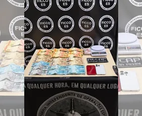 Imagem ilustrativa da imagem Polícia prende líder do tráfico de drogas da Grande Vitória com R$21 mil