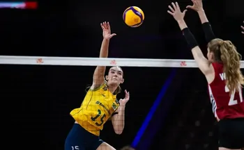 Imagem ilustrativa da imagem Brasil perde para Alemanha e fica sem invencibilidade e liderança na VNL
