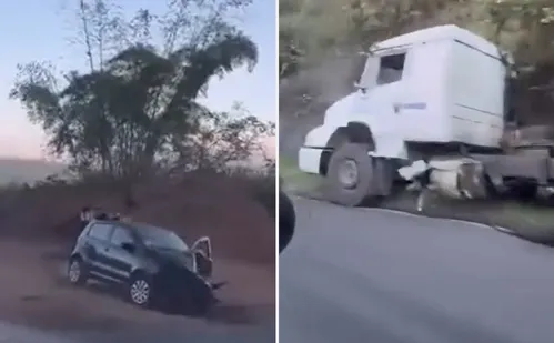 
          Imagem ilustrativa da imagem Acidente entre carro e caminhão derrama óleo em Rodovia Estadual e afeta tráfego
          