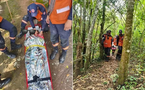 
          Imagem ilustrativa da imagem Bombeiros resgatam mulher ferida em trilha da Pedra Azul
          