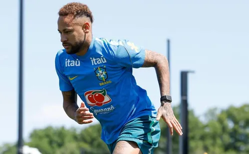 
          Imagem ilustrativa da imagem Com Neymar, Brasil faz penúltimo treino antes de encarar a Escócia
          