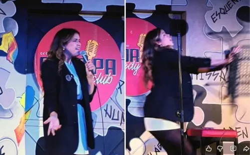 
          Imagem ilustrativa da imagem Comediante é agredida com cadeirada durante show de stand-up em Florianópolis
          