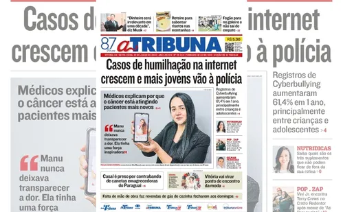 
          Imagem ilustrativa da imagem Confira os destaques do jornal A Tribuna desta sexta-feira
          