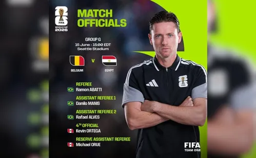 
          Imagem ilustrativa da imagem Fifa confirma Ramon Abatti Abel para apitar jogo entre Belgica x Egito
          