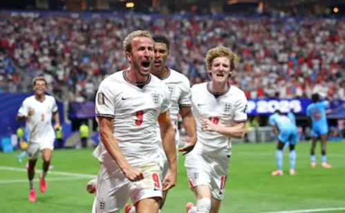
          Imagem ilustrativa da imagem Kane decide com 2 gols, Inglaterra escapa de vexame, elimina RD Congo e vai às oita
          