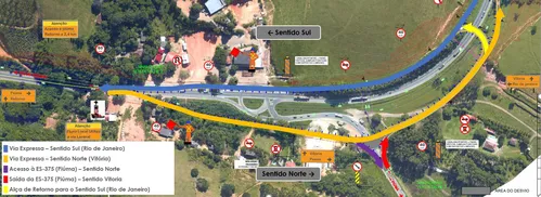 
          Imagem ilustrativa da imagem Novo desvio altera retorno para quem sai de Piúma rumo ao Rio pela BR-101
          