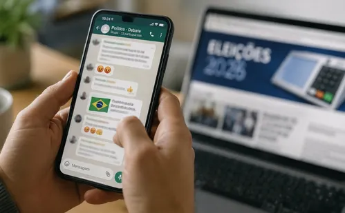 
          Imagem ilustrativa da imagem Pesquisa Genial/Quaest: 87% rejeitam grupos de política no WhatsApp
          