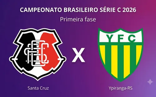 
          Imagem ilustrativa da imagem Santa Cruz x Ypiranga-RS: onde assistir, escalações e tudo sobre o jogo da Série C
          